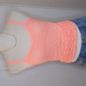 Aerie Coral Lace Cami